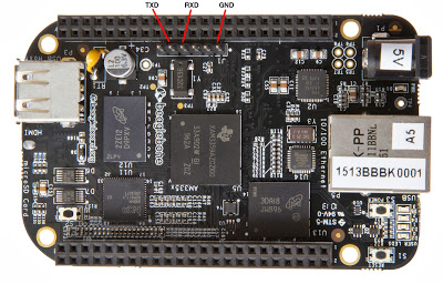 Beaglebone Black J1 serial connector